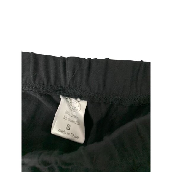 Steve Madden Womens Size Small Legging Pull On Black Pants Gold Stripe Down Side - Picture 3 of 4